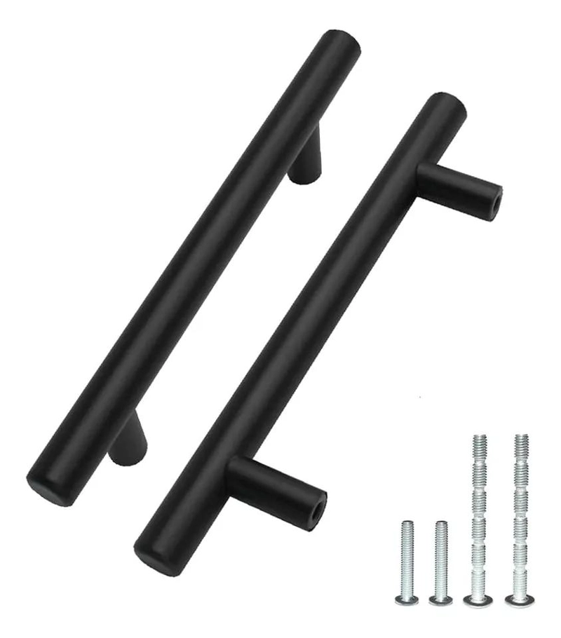TIRADORES DE ACERO INOXIDABLE PARA GABINETE DE 150 MM EN NEGRO - 1