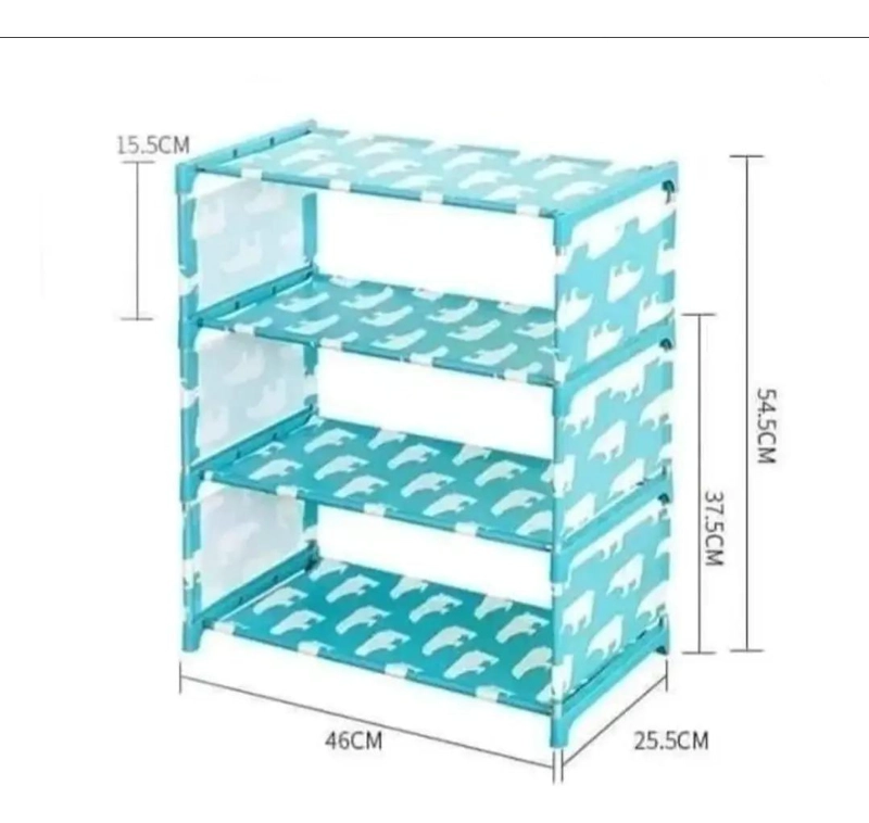 ORGANIZADOR COLGANTE DE 4 NIVELES PARA ARMARIO EN COLOR CELESTE - 2
