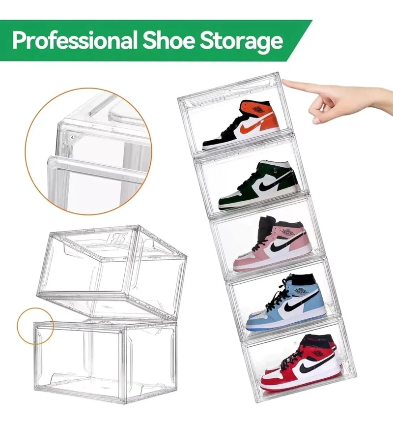 CAJA ORGANIZADORA APILABLE PARA ZAPATOS CON APERTURA LATERAL - 4