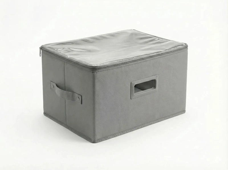 CAJAS PLEGABLES ORGANIZADORAS PARA ROPA CON TAPA TRANSPARENTE - 1