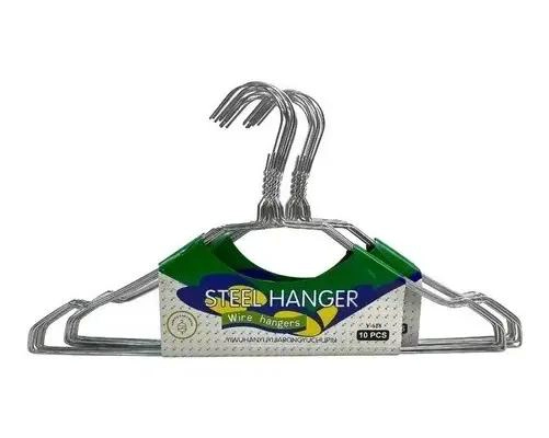 PACK DE 20 COLGADORES METALICOS ANTIDESLIZANTES PARA ROPA - 1