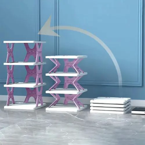 ORGANIZADOR VERTICAL DE ZAPATOS PLEGABLE DE 4 NIVELES - 8