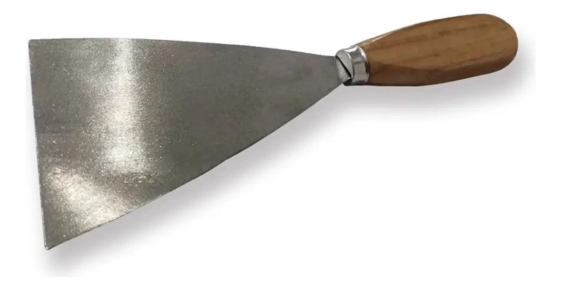 ESPATULA DE ACERO CON MANGO DE MADERA 9.7 CM - 2
