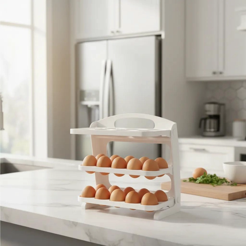 BANDEJA ORGANIZADORA DE HUEVOS PARA COCINA 60 UNIDADES - 1
