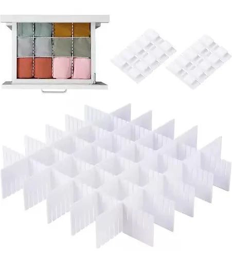 SET DE 15 SEPARADORES PARA CAJONES DE ROPA Y MAQUILLAJE - 1