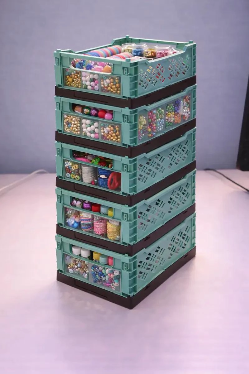 CAJAS ORGANIZADORAS PLEGABLES APILABLES PARA ALMACENAMIENTO - 3
