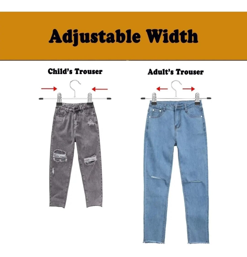 PACK DE 10 COLGADORES DE METAL PARA ROPA Y PANTALONES - 2