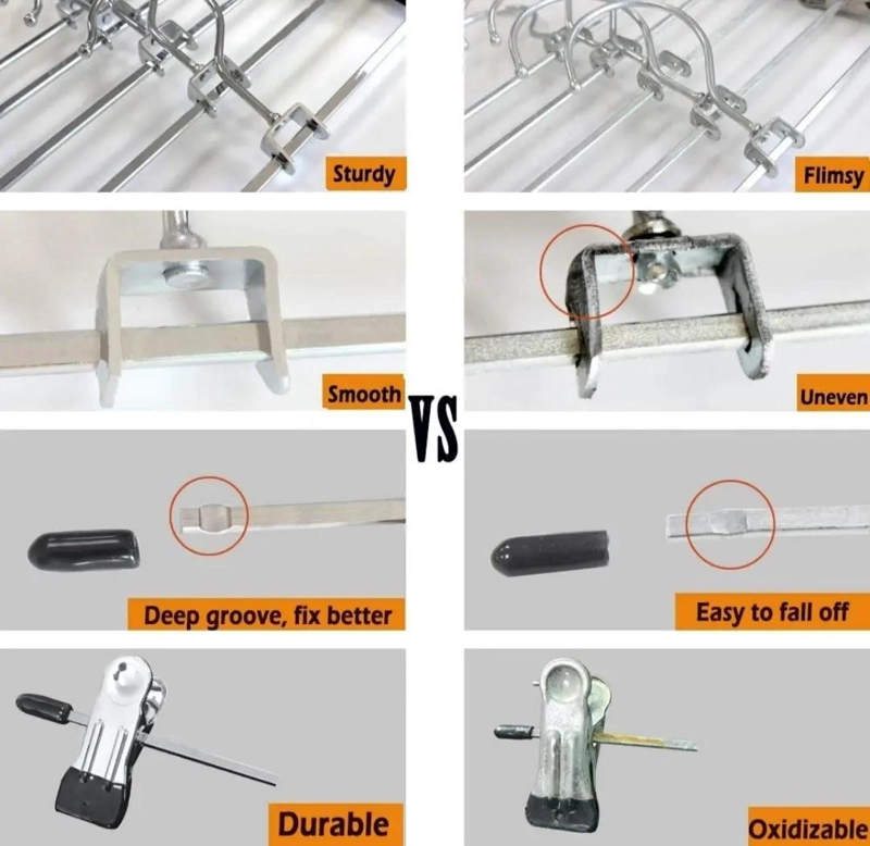 PACK DE 10 COLGADORES DE METAL PARA ROPA Y PANTALONES - 6