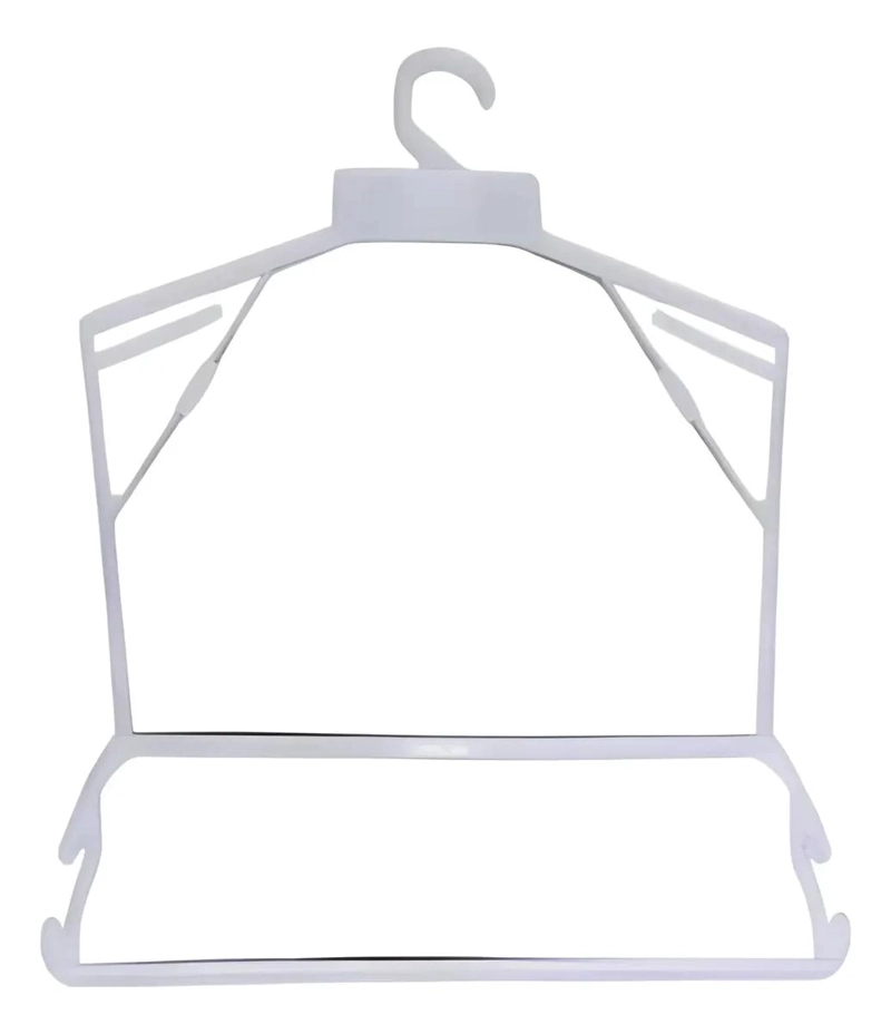 PACK DE 4 COLGADORES BLANCOS PARA LENCERIA Y ROPA - 1