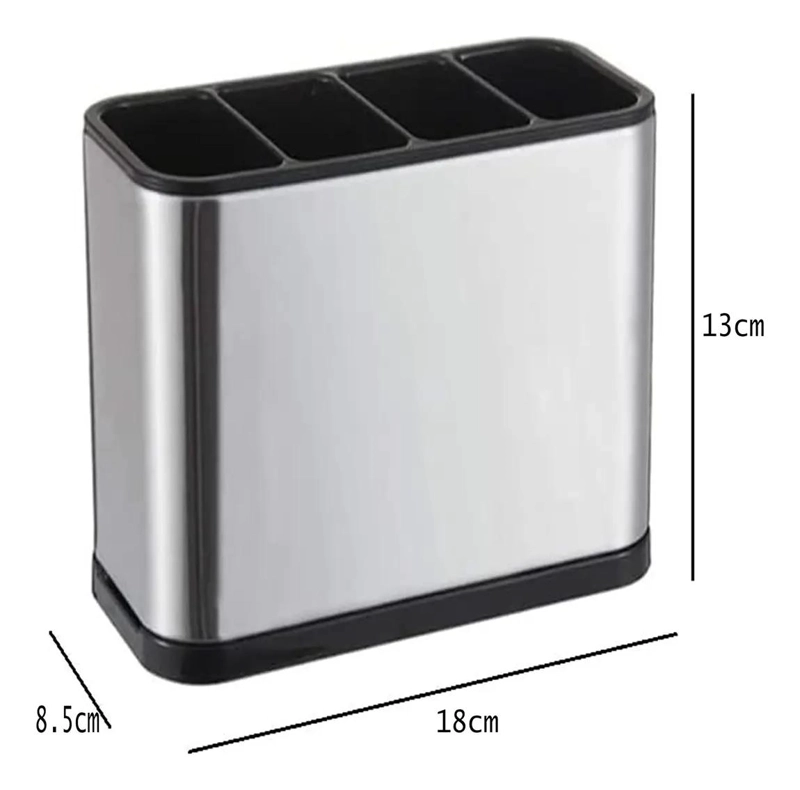 CAJA DE ALMACENAMIENTO DE UTENSILIOS DE ACERO INOXIDABLE CON DRENAJE - 5