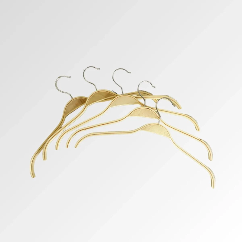 SET DE 10 GANCHOS DE MADERA ANTIDESLIZANTES PARA ROPA - 5