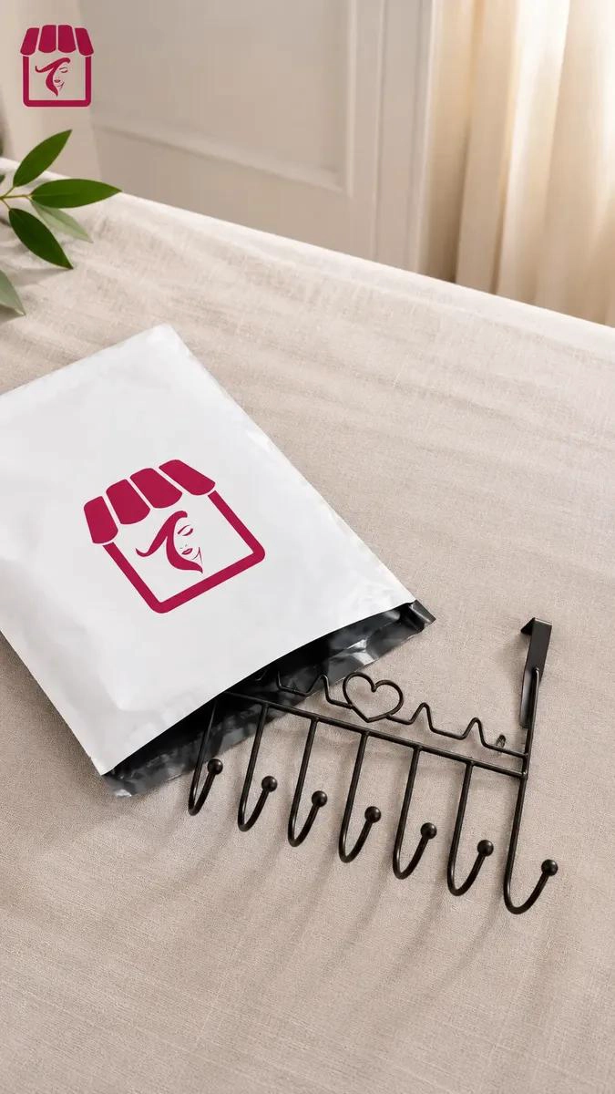 COLGADOR DE PUERTA METAL NEGRO ORGANIZADOR DE ROPA Y ACCESORIOS - 8