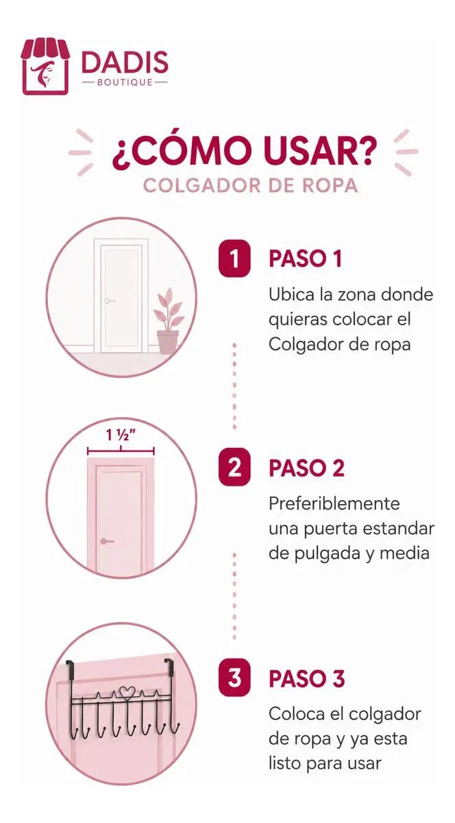 COLGADOR DE PUERTA METAL NEGRO ORGANIZADOR DE ROPA Y ACCESORIOS - 9
