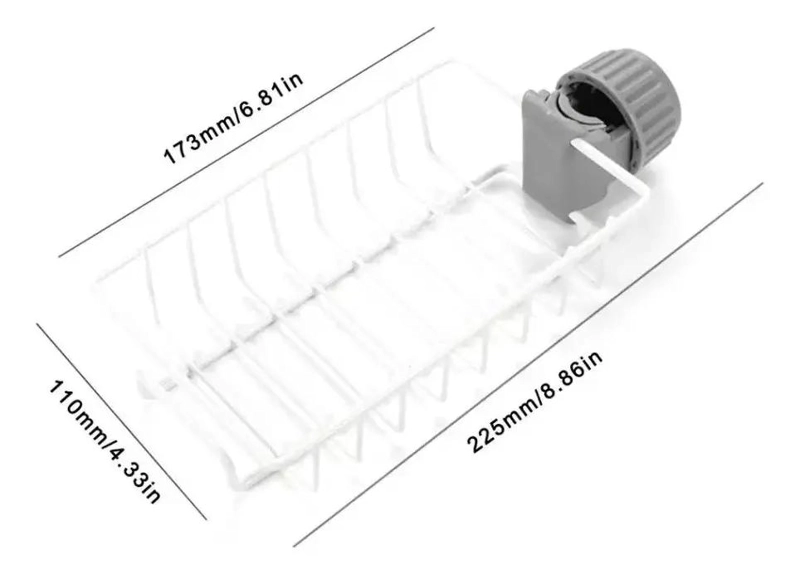ORGANIZADOR DE ESPONJA Y JABON PARA GRIFO DE ACERO INOXIDABLE - 3