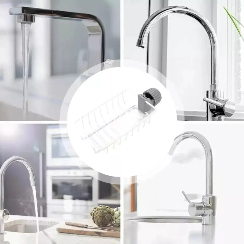 ORGANIZADOR DE ESPONJA Y JABON PARA GRIFO DE ACERO INOXIDABLE - 4