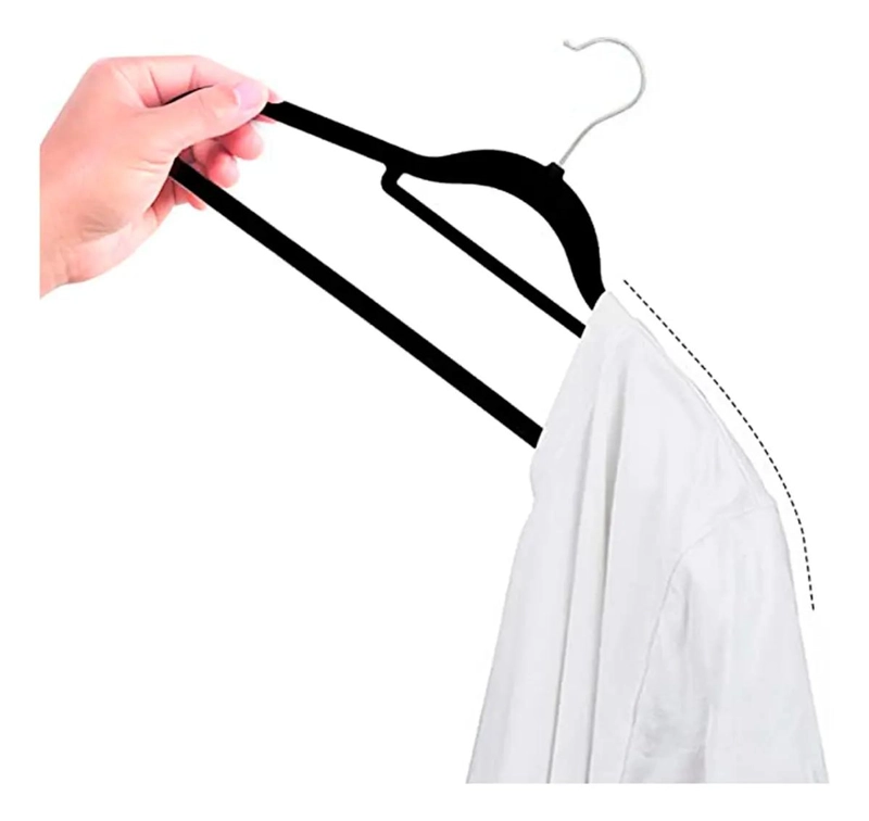 COLGADORES ANTIDESLIZANTES DE TERCIOPELO PARA ROPA 20 UNIDADES - 4