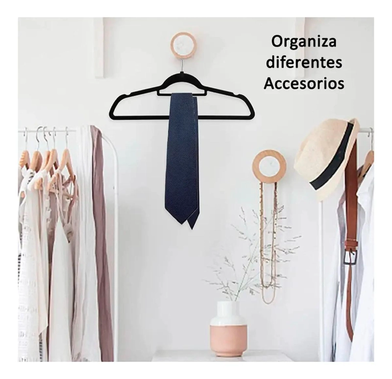 COLGADORES ANTIDESLIZANTES DE TERCIOPELO PARA ROPA 20 UNIDADES - 5