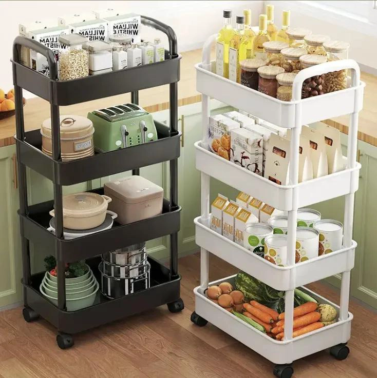 ESTANTE ORGANIZADOR DE COCINA MULTIFUNCIONAL CON RUEDAS - 4