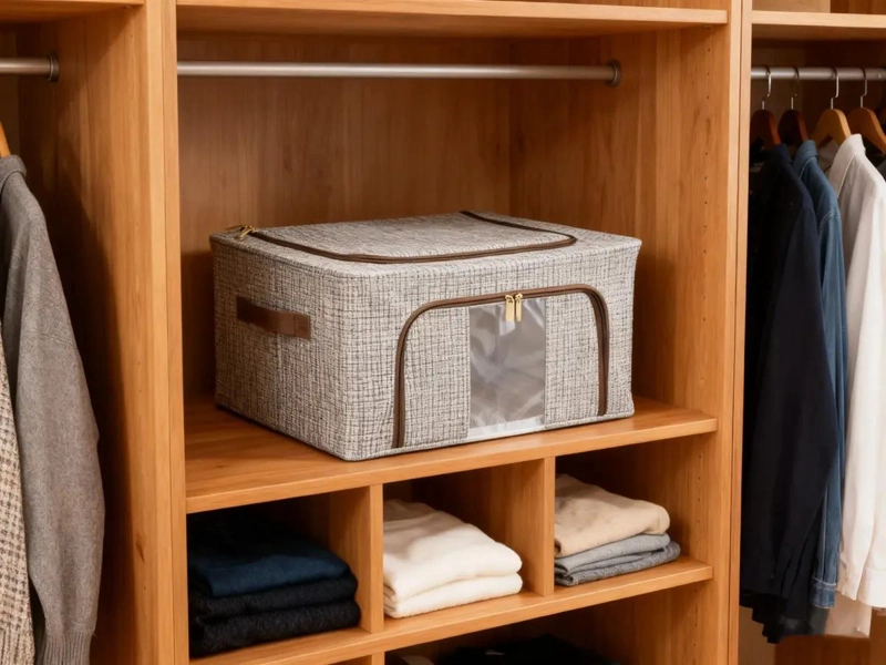 CAJA ORGANIZADORA PLEGABLE DE TELA TNT MULTIUSO 40X30X20CM - 2