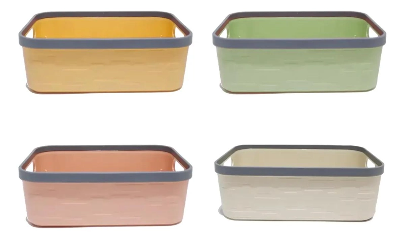 CANASTO ORGANIZADORA MULTIUSO RECTANGULAR PARA BAÑO Y COCINA - 2