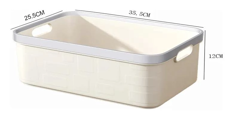 CANASTO ORGANIZADORA MULTIUSO RECTANGULAR PARA BAÑO Y COCINA - 3