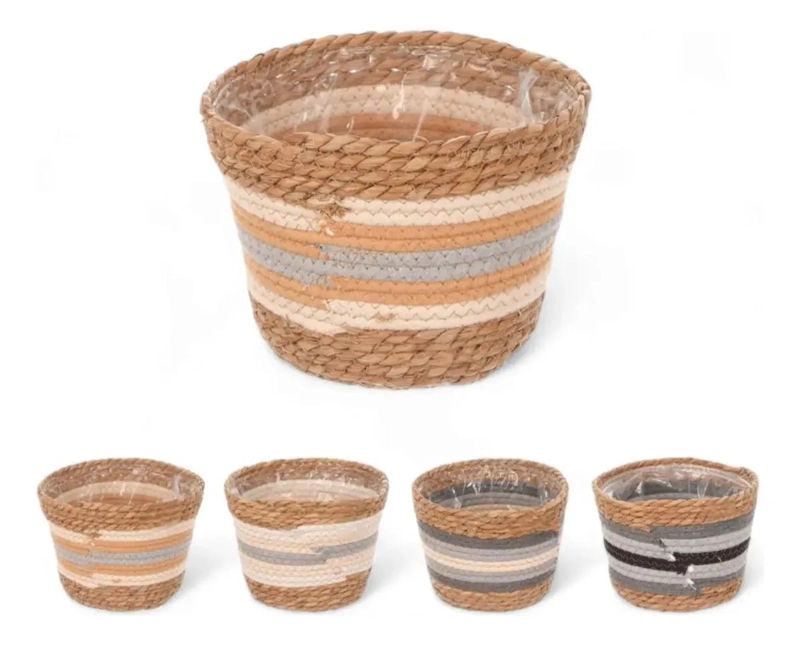 CANASTO ORGANIZADOR CIRCULAR DE YUTE PARA ALMACENAMIENTO - 1