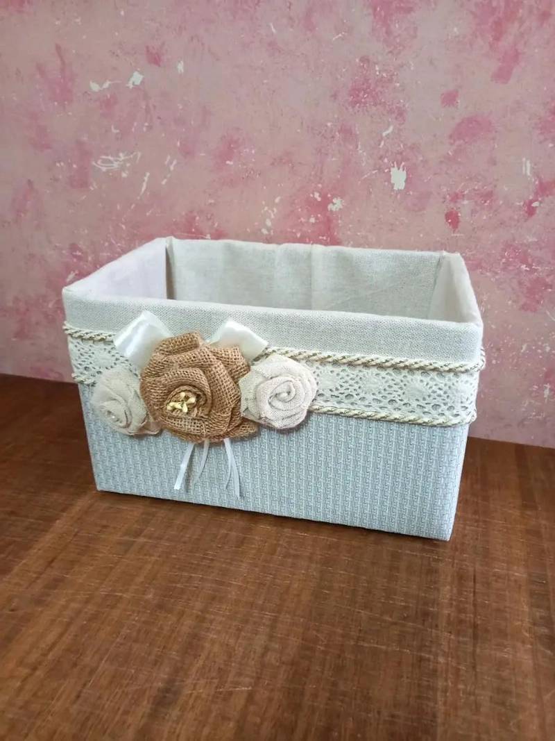 CAJA DE ALMACENAMIENTO DECORATIVA PARA ORGANIZACION DE ESPACIOS - 4