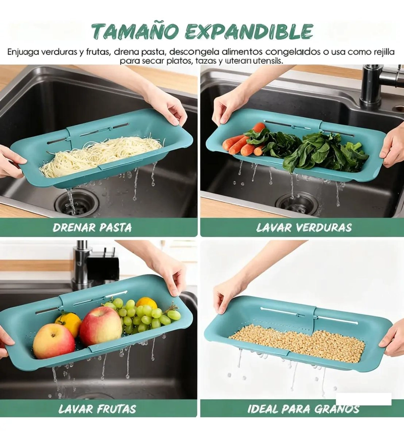 ORGANIZADOR EXTENSIBLE PARA FREGADERO Y ESCURRIDOR COLGANTE - 6