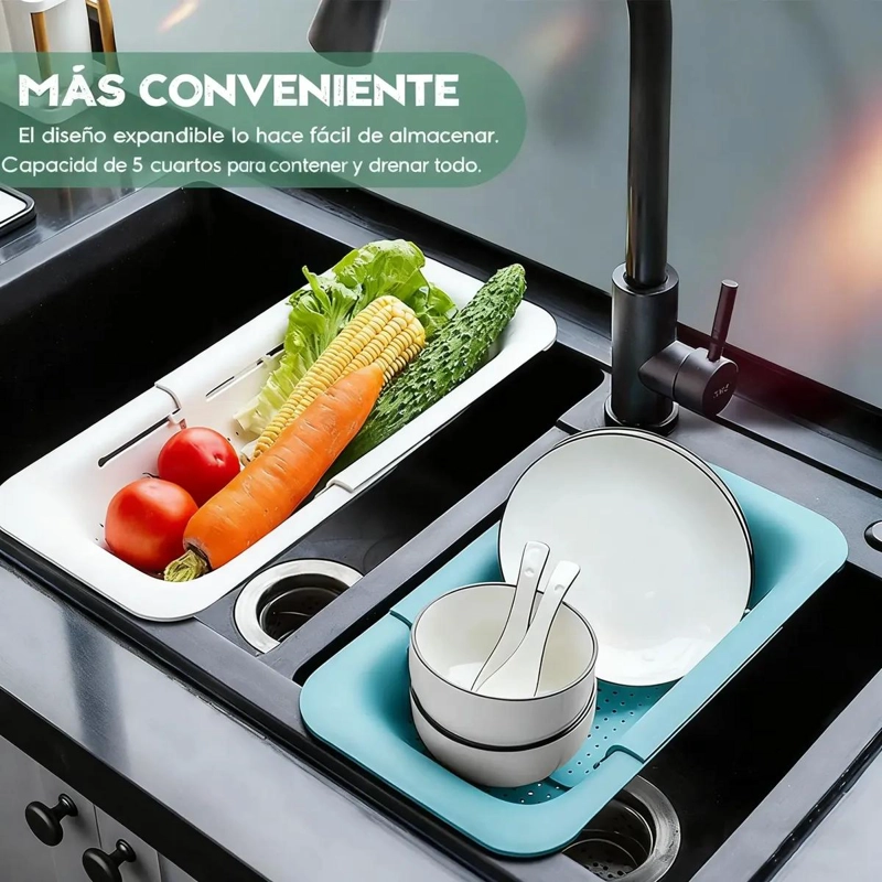 ORGANIZADOR EXTENSIBLE PARA FREGADERO Y ESCURRIDOR COLGANTE - 8