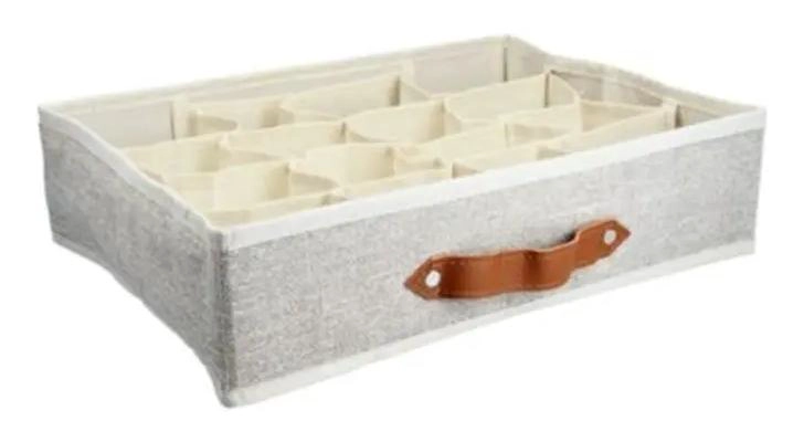ORGANIZADOR DE TELA CON 16 COMPARTIMENTOS PARA ROPA INTERIOR - 1