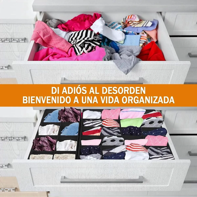 SET DE ORGANIZADORES PLEGABLES PARA CAJONES Y CLOSET - 6