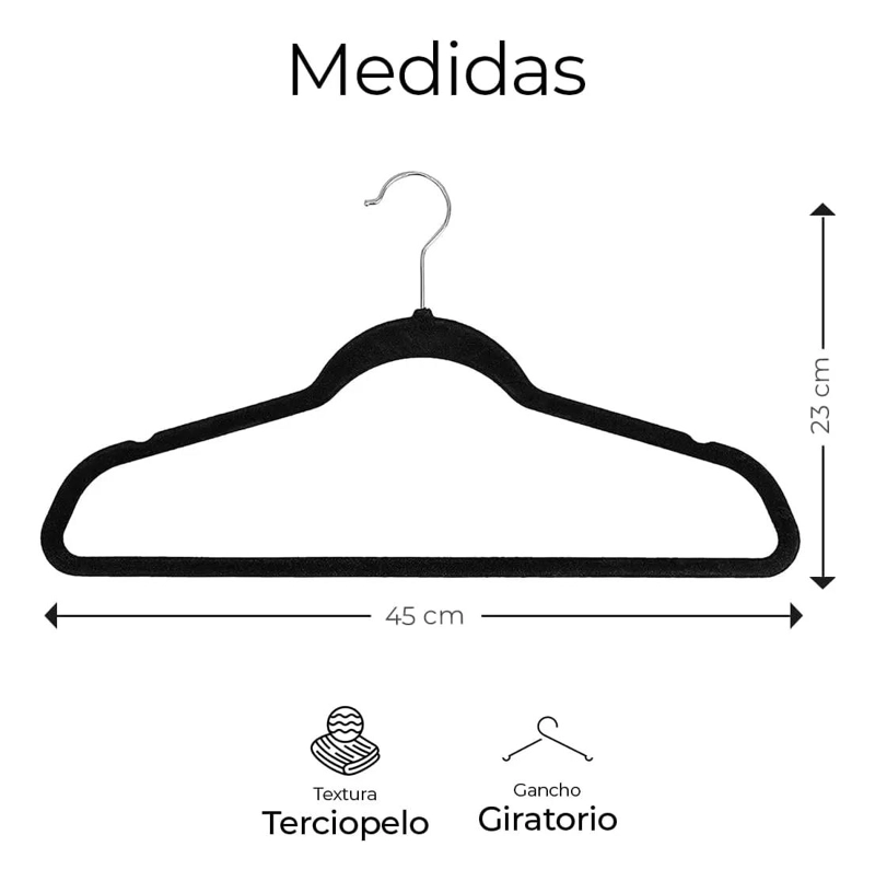 COLGADORES DE ROPA TERCIOPELO ANTIDESLIZANTE PACK DE 30 - 4