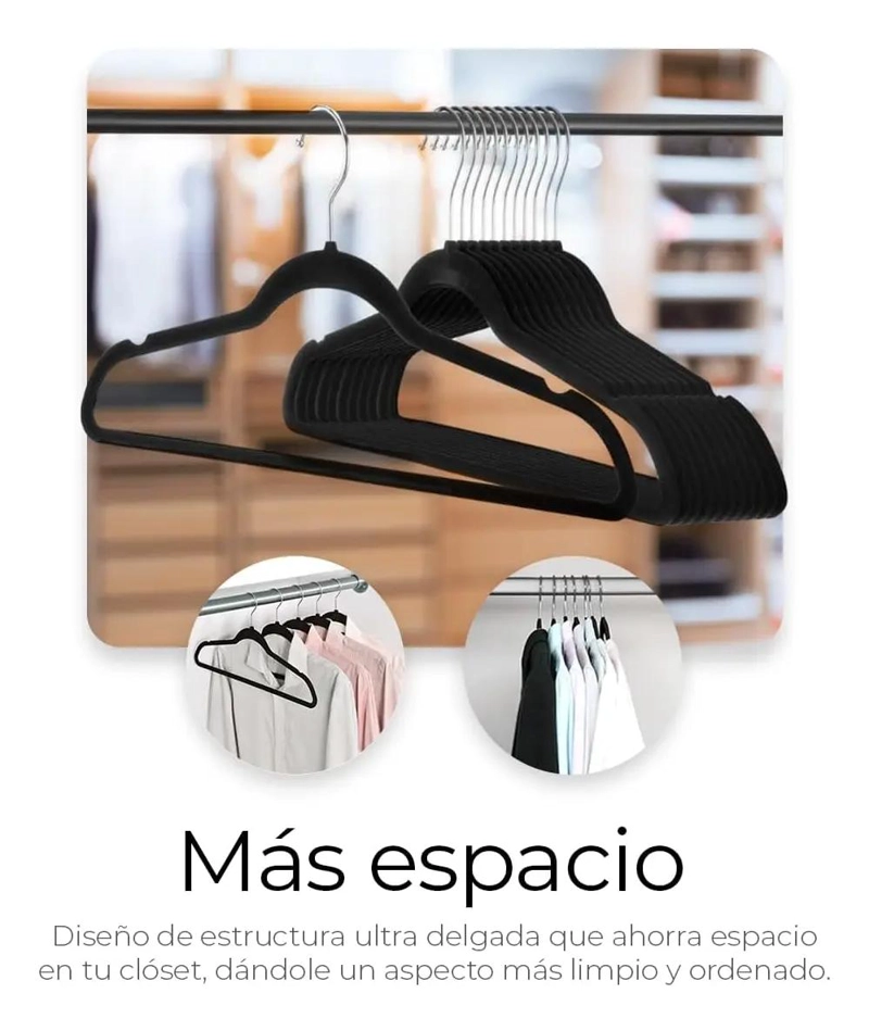 COLGADORES DE ROPA TERCIOPELO ANTIDESLIZANTE PACK DE 30 - 7
