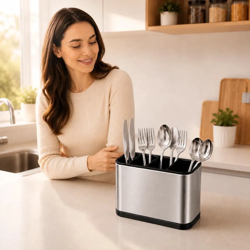 ESCURRIDOR DE UTENSILIOS DE COCINA EN ACERO INOXIDABLE - 3