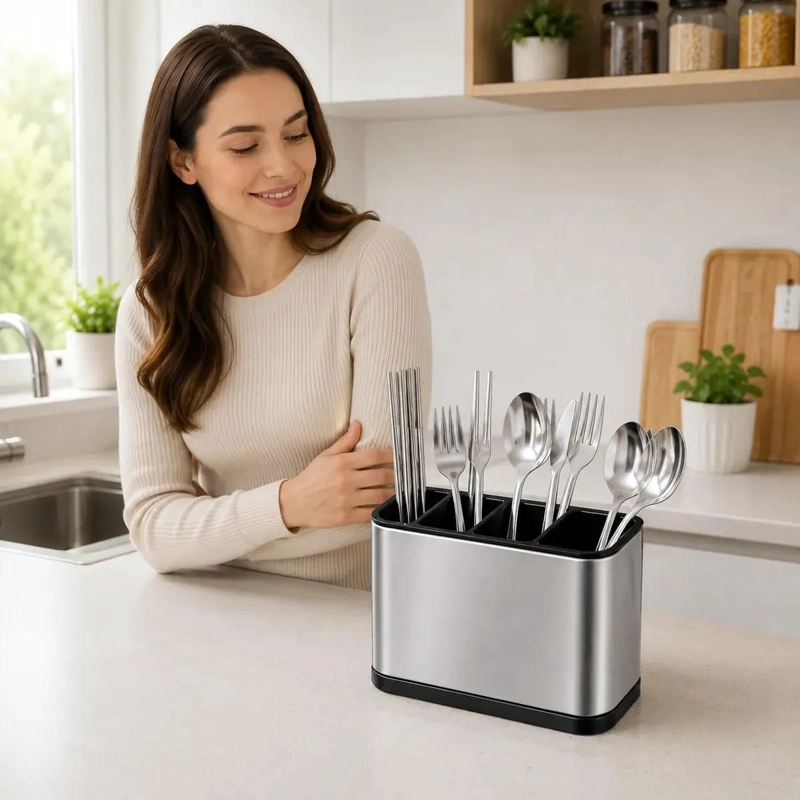 ESCURRIDOR DE UTENSILIOS DE COCINA EN ACERO INOXIDABLE - 7