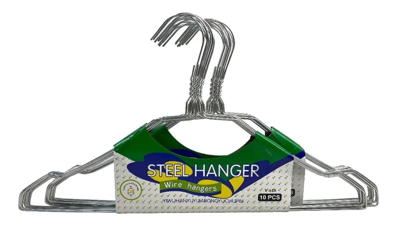 PACK DE 20 COLGADORES METALICOS ANTIDESLIZANTES PARA ROPA - 2