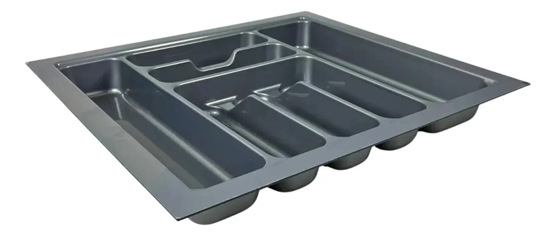ORGANIZADOR DE CUBIERTOS DE PLASTICO CON COMPARTIMENTOS AJUSTABLES - 4