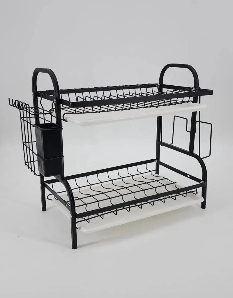 ORGANIZADOR DE COCINA ESCURRIDOR DE PLATOS DE DOS NIVELES - 1