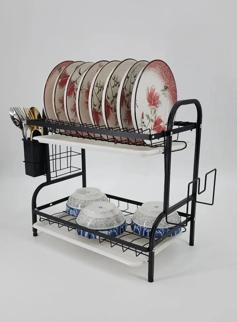 ORGANIZADOR DE COCINA ESCURRIDOR DE PLATOS DE DOS NIVELES - 2