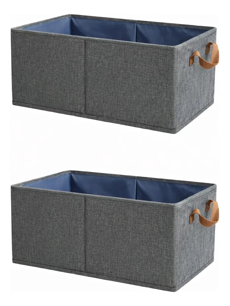 PACK DE 2 CAJAS PLEGABLES DE ALMACENAMIENTO EN TELA - 1