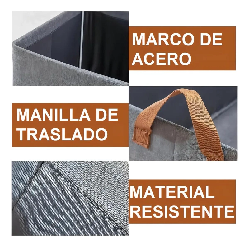 PACK DE 2 CAJAS PLEGABLES DE ALMACENAMIENTO EN TELA - 4