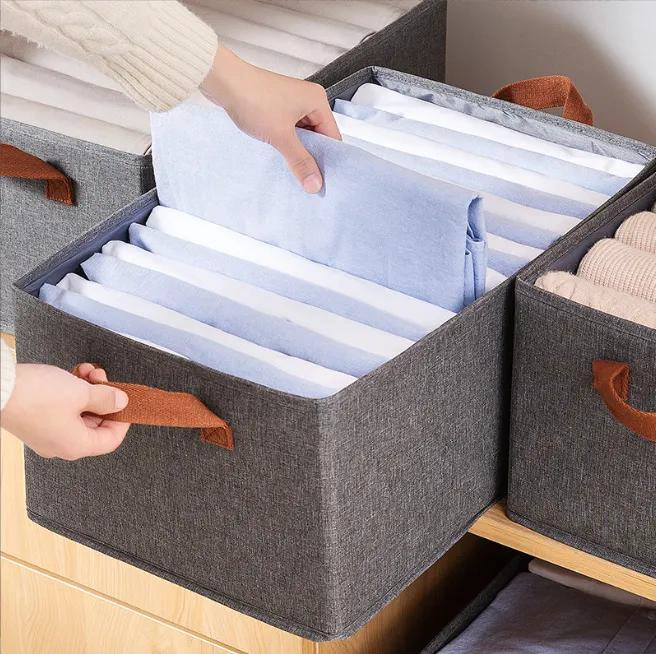 PACK DE 2 CAJAS PLEGABLES DE ALMACENAMIENTO EN TELA - 6