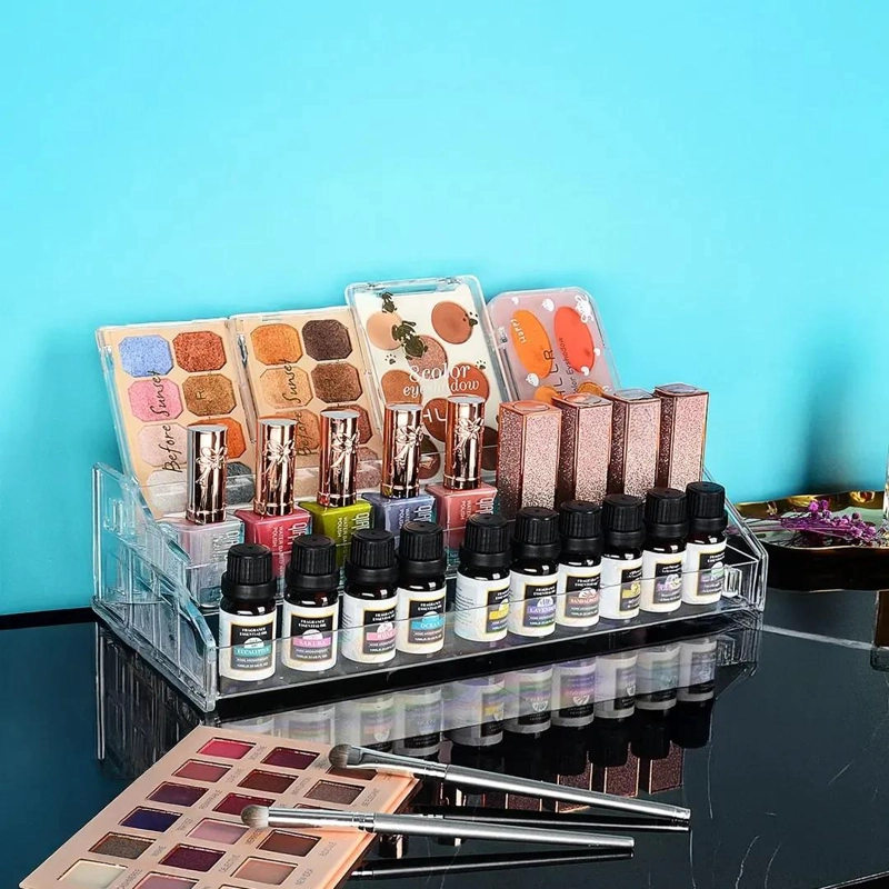ORGANIZADOR ACRILICO DE MAQUILLAJE DE 3 NIVELES - 1