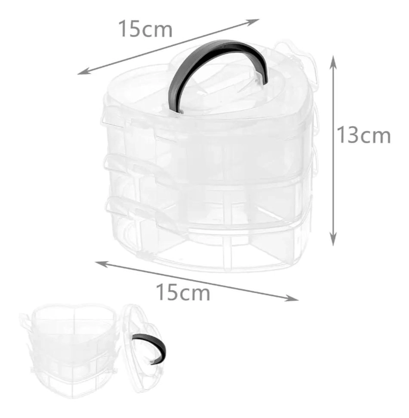 CAJA ORGANIZADORA DE BISUTERIA TRANSPARENTE EN FORMA DE CORAZON - 2