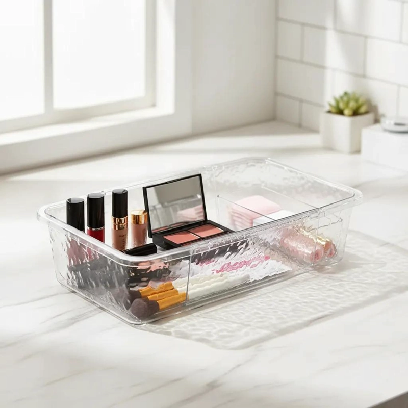 ORGANIZADOR ACRILICO EXPANDIBLE PARA MAQUILLAJE Y ACCESORIOS - 1