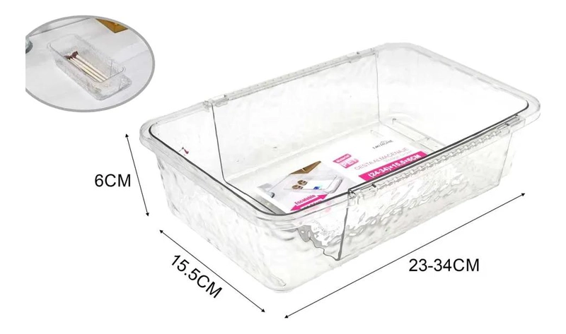 ORGANIZADOR ACRILICO EXPANDIBLE PARA MAQUILLAJE Y ACCESORIOS - 3