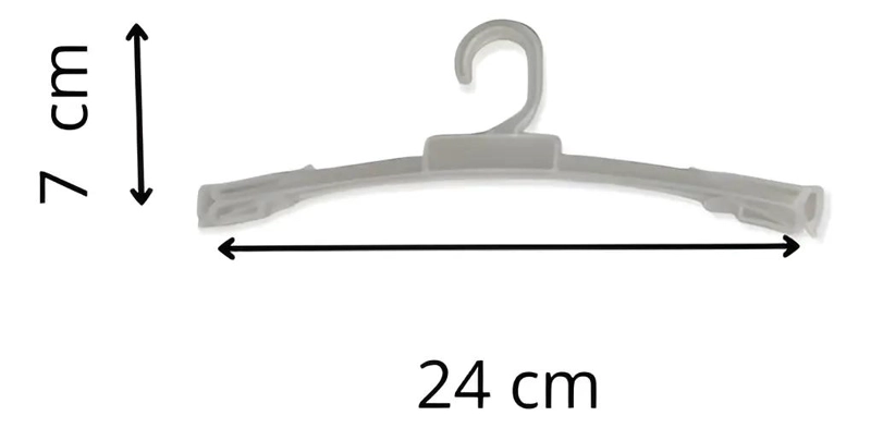 PACK DE 10 COLGADORES DE LENCERIA EN COLOR BLANCO - 1