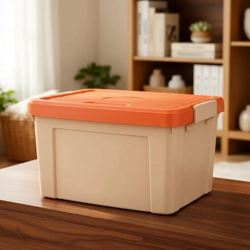CAJA ORGANIZADORA PLASTICA 10 LITROS CON TAPA IDEAL PARA EL HOGAR - 2