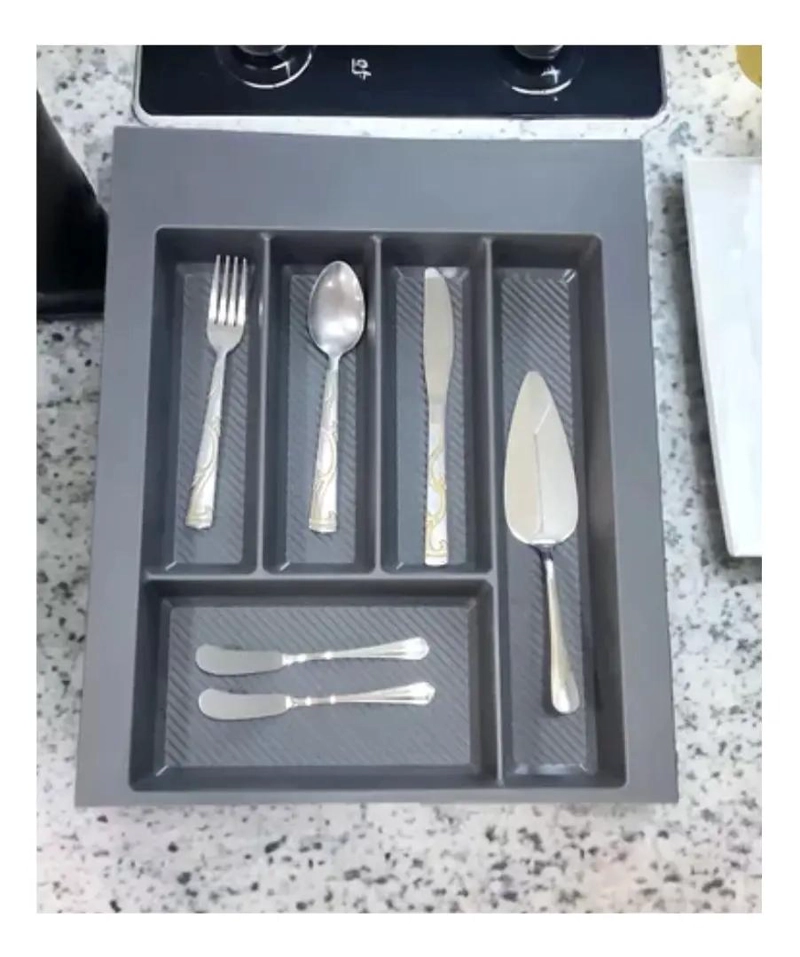CUBERTERO AJUSTABLE PARA CAJONES DE COCINA ANTRACITA - 3