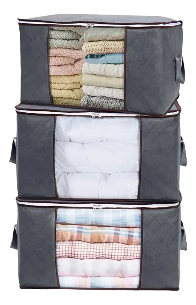 PACK DE 3 BOLSAS ORGANIZADORAS PARA ALMACENAMIENTO DE ROPA Y MANTAS - 1